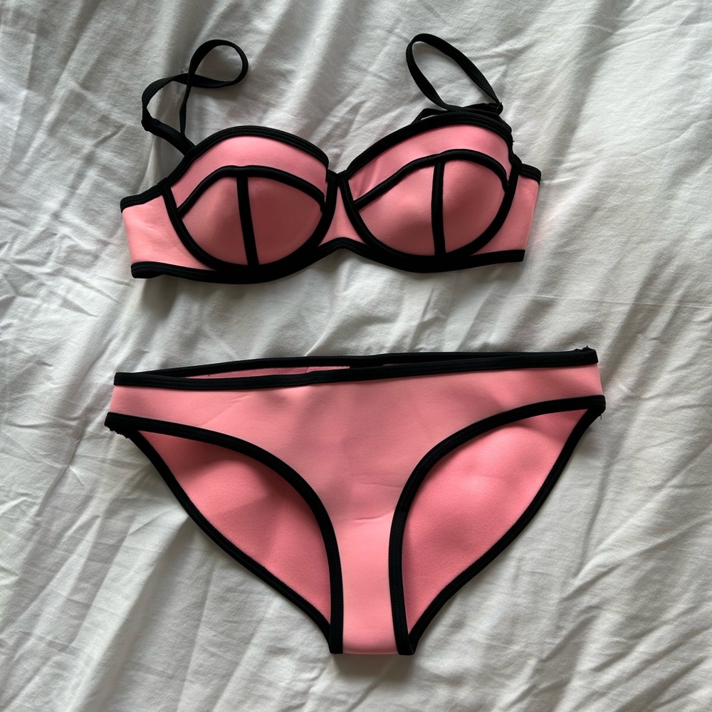 Triangl Neoprene Milly Candy Pink Bikini Set
